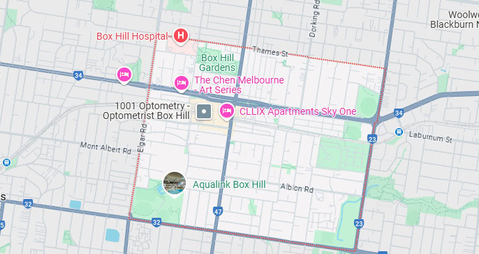 Box Hill map area