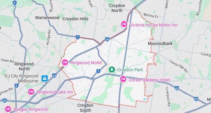 Croydon map area